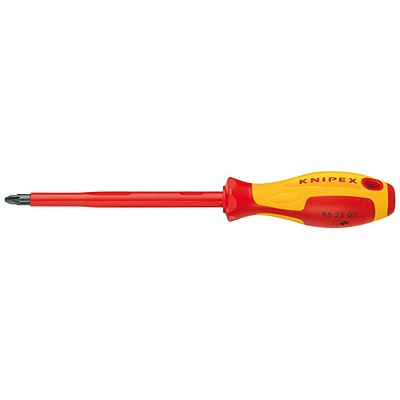 Šroubovák křížový (Pozidriv), izolovaný 1000V, PZ1, délka 187 mm - KNIPEX 98 25 01 Délka: 270 mm, Velikost: PZ3, Provedení: Standardní