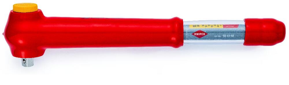 Momentový klíč, izolovaný 1000V, 1/2", 5-50 Nm, s přepínáním směru chodu - KNIPEX 98 43 50