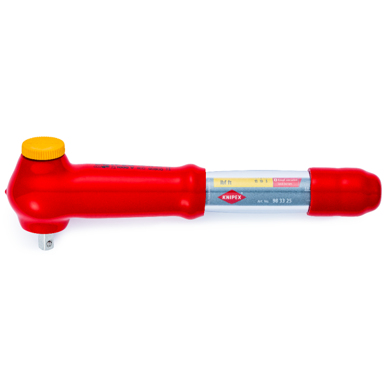 Momentový klíč, izolovaný 1000V, 3/8", 5-25 Nm, s přepínáním směru chodu - KNIPEX 98 33 25