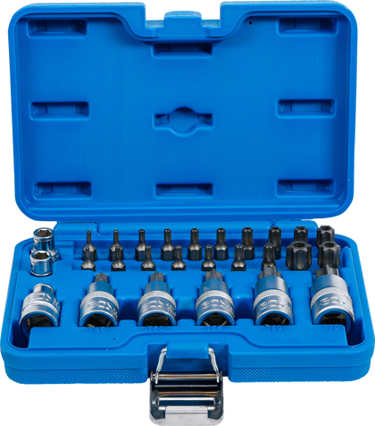 Zástrčné hlavice a bity TORX 1/2", T10-T70, sada 27 dílů - BGS 5101
