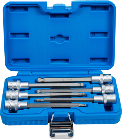 BGS technic Zástrčné hlavice Imbus s kuličkou 1/2", H5-H12, prodloužené 140 mm, sada 6 dílů - BGS 4258