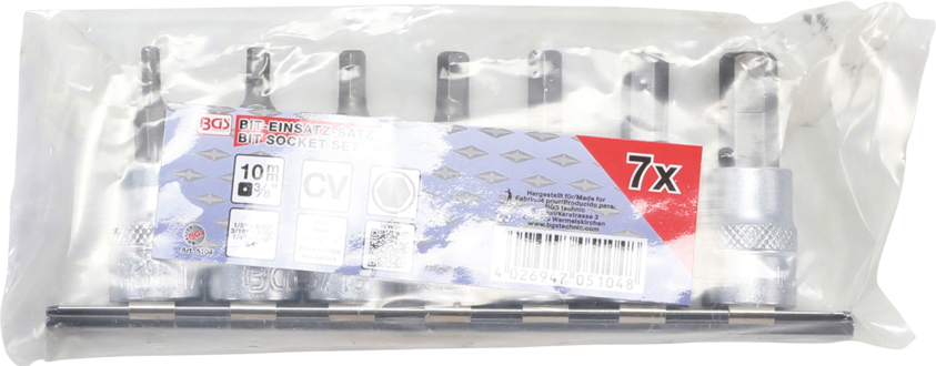 Zástrčné hlavice Imbus 3/8", palcové 1/8" -3/8", sada 7 dílů - BGS 5104