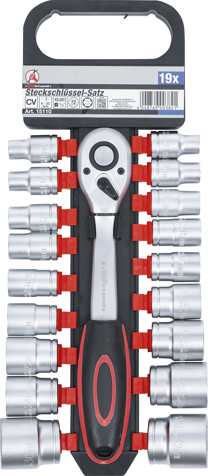 Gola sada 1/2", 6hranné hlavice Pro Torque 8-32 mm, 19 dílů