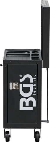 Dílenský vozík nevybavený, 8 zásuvek, s výsuvnou stěnou a Bluetooth reproduktorem BGS 4108