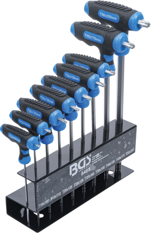 Klíče TORX s T-rukojetí, T10-T50, sada 8 dílů - BGS 8485