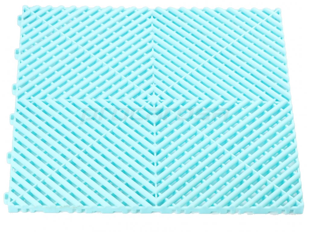 Plastová dlaždice, perforovaná, modulární, 40 x 40 x 1,8 cm, černá barva - Procarosa Barva: aqua modrá