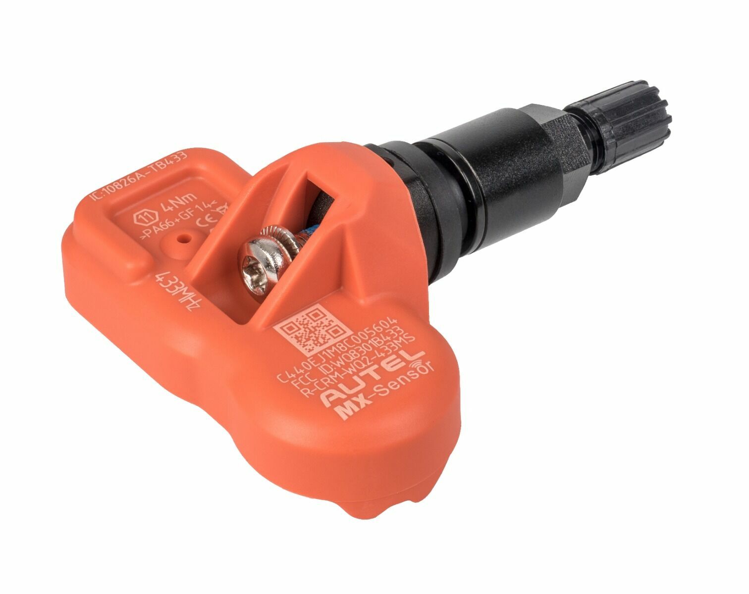 MDtools TPMS senzor s ALU ventilem, 433 MHz, programovatelný, černý