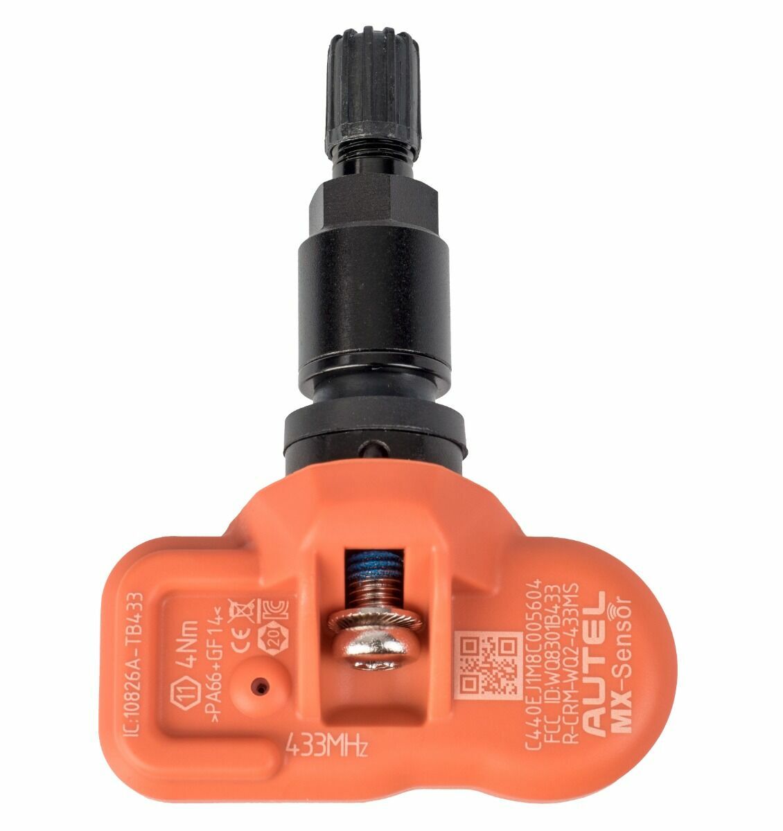TPMS senzor s ALU ventilem, 433 MHz, programovatelný, černý