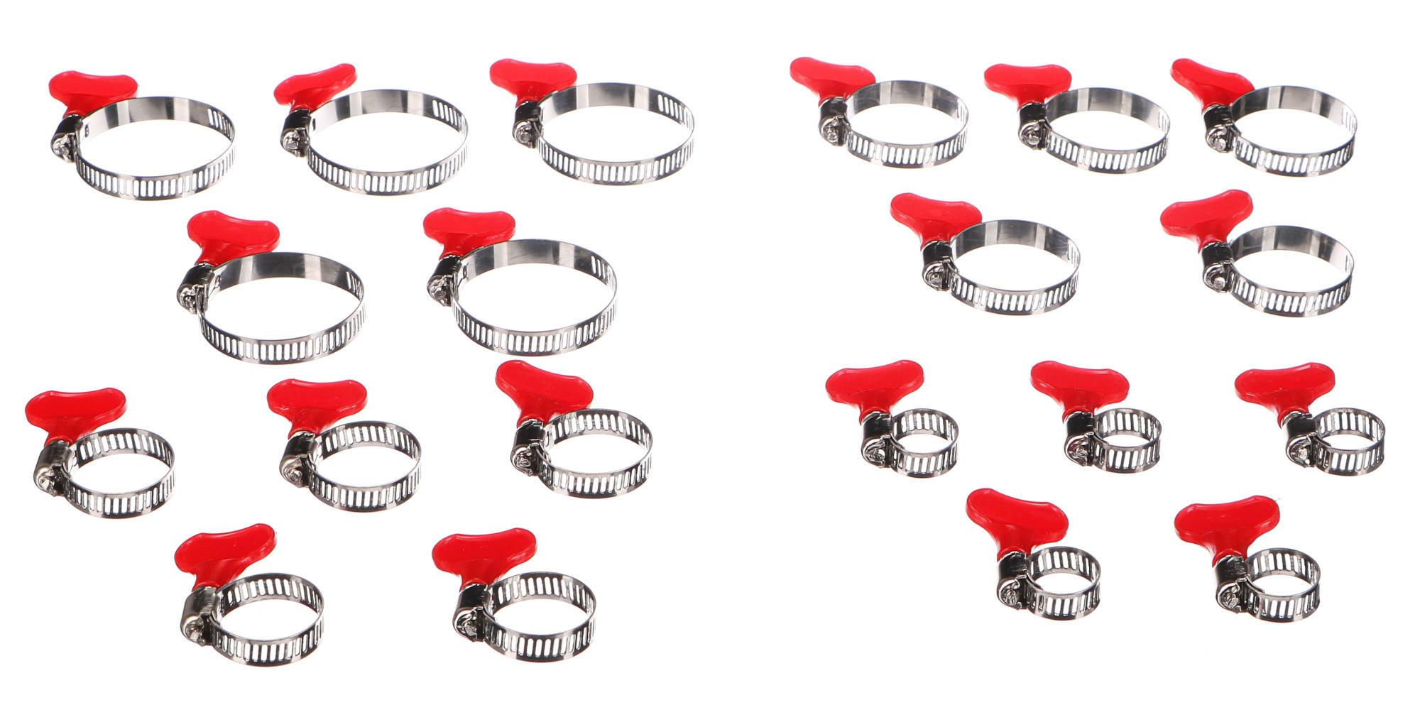 Hadicová spona s motýlkem MECHANIC CONNECT SET 20, 10-44 mm, 20 ks - SIXTOL