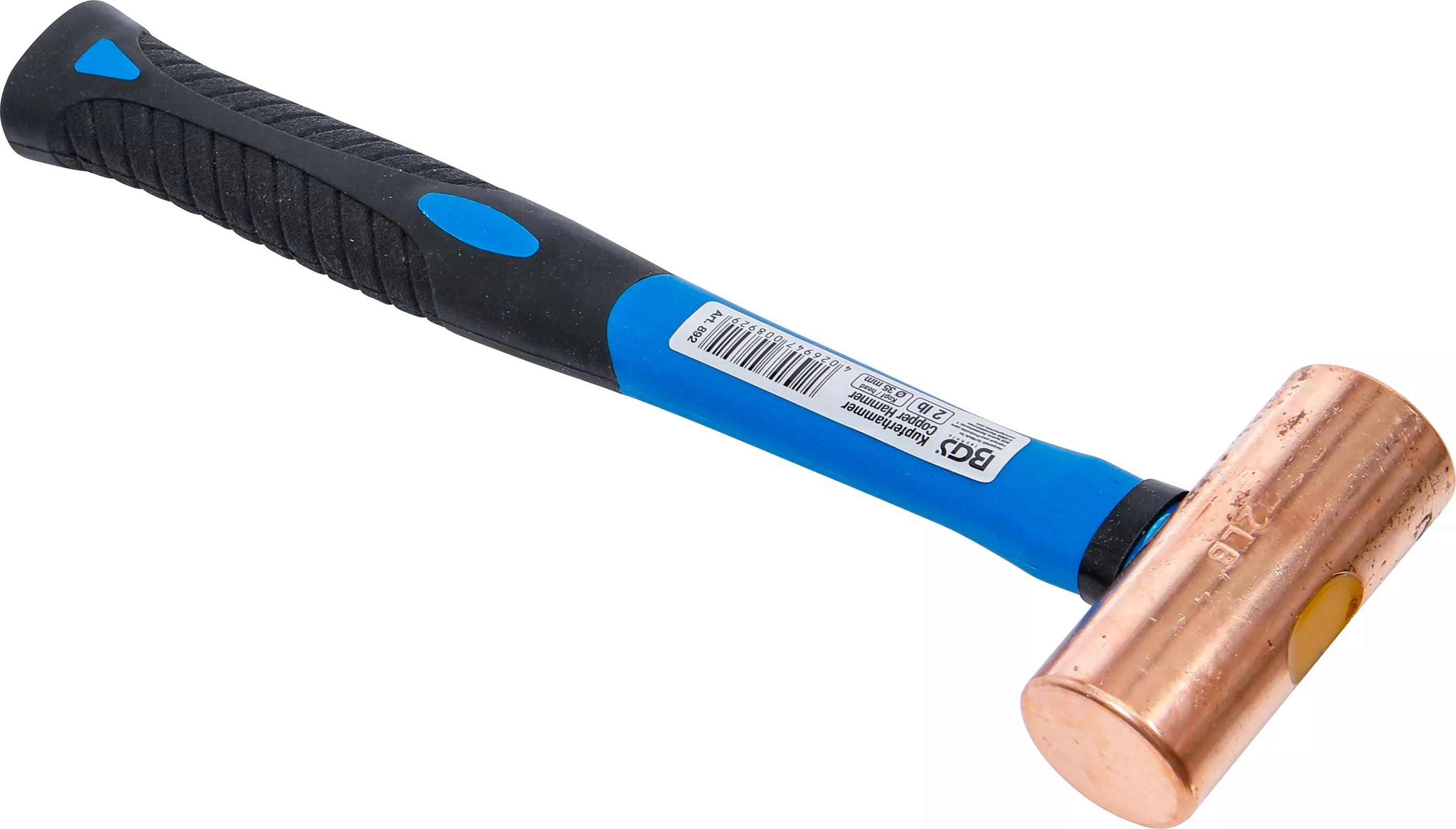 Palička s měděnou hlavou, průměr 35 mm, sklolaminátové topůrko - BGS 892