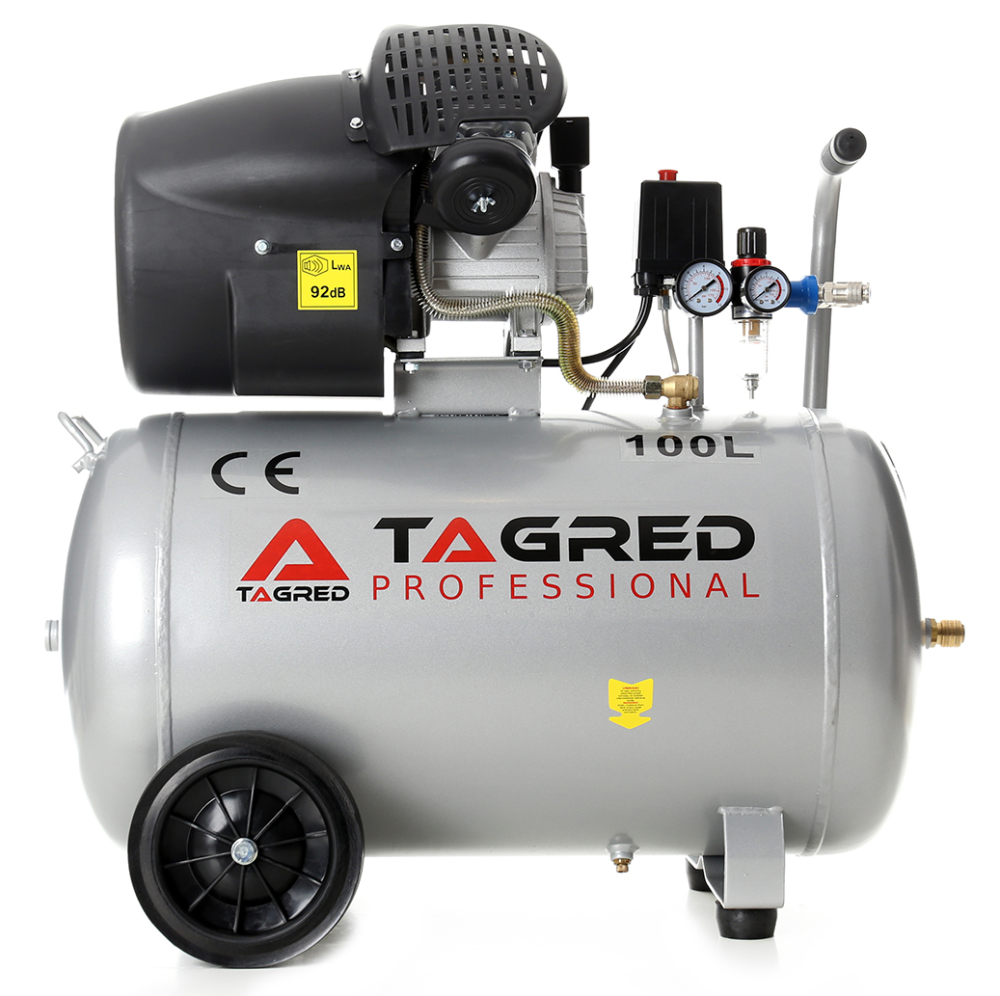 Kompresor olejový, 100 l, 230 V, 2.2 kW, 9 bar, s odlučovačem - TAGRED