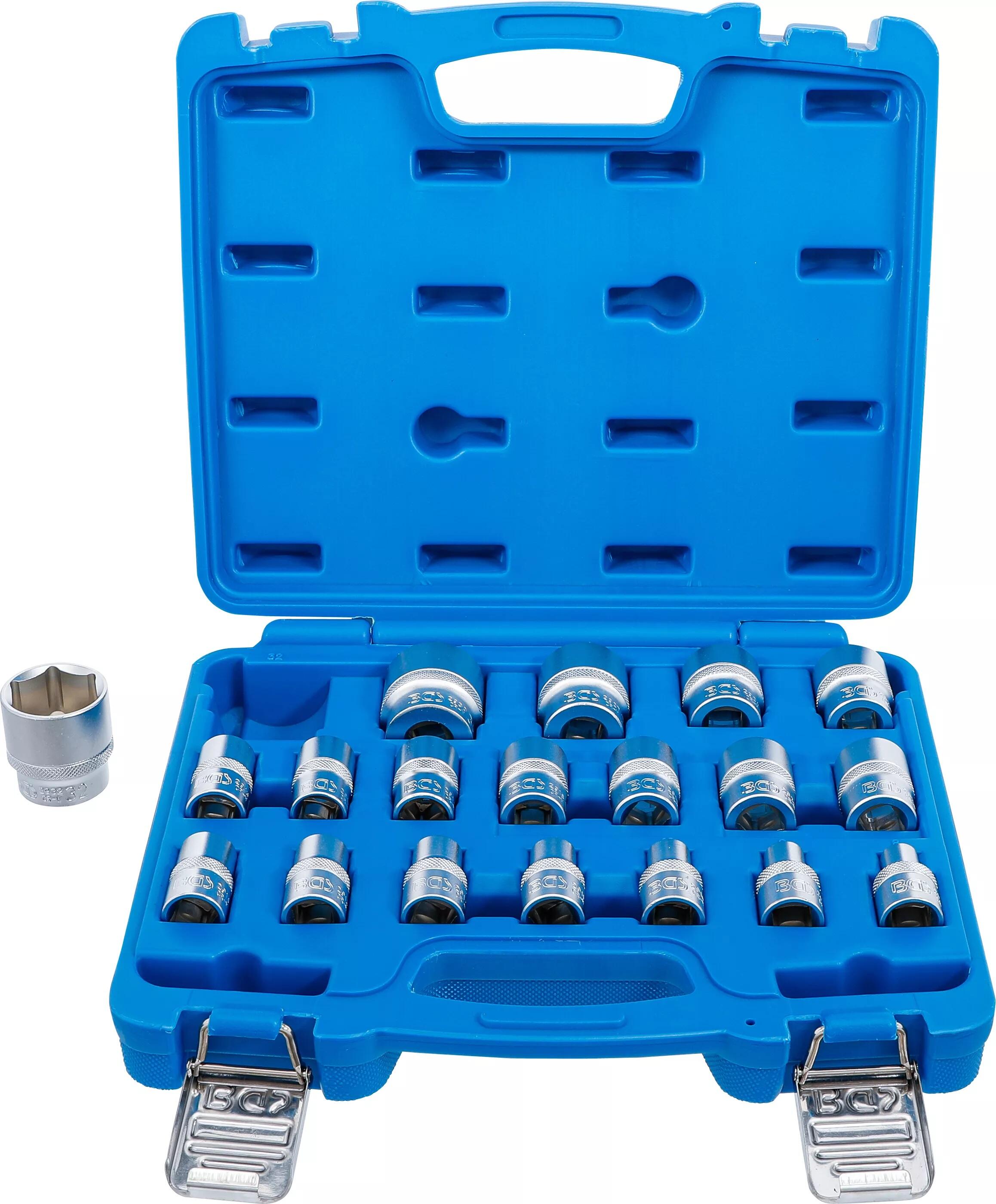 BGS Technic BGS 9131 Sada nástrčných šestihranných hlavic 12,5 mm (1/2") 8 - 32 mm (19 díl