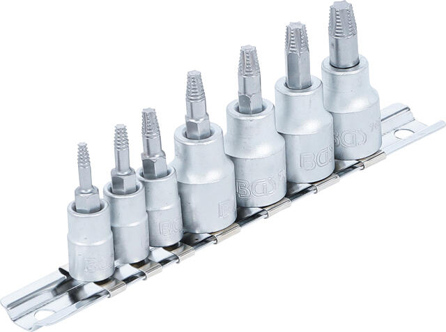 BGS Technic BGS 7098 Zástrčné hlavice 1/4" a 3/8" pro poškozené šrouby T10 ÷ T40 (Sada 7 d