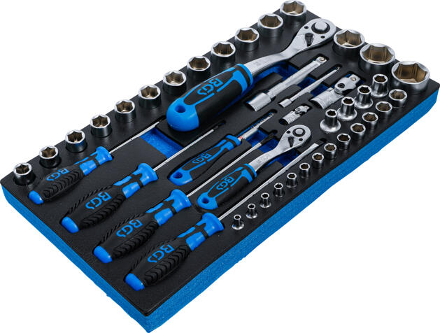BGS Technic BGS 2002-7 Vložka do dílenského vozíku 2/3: Gola sada 1/4" - 1/2" 4 ÷ 32 mm se