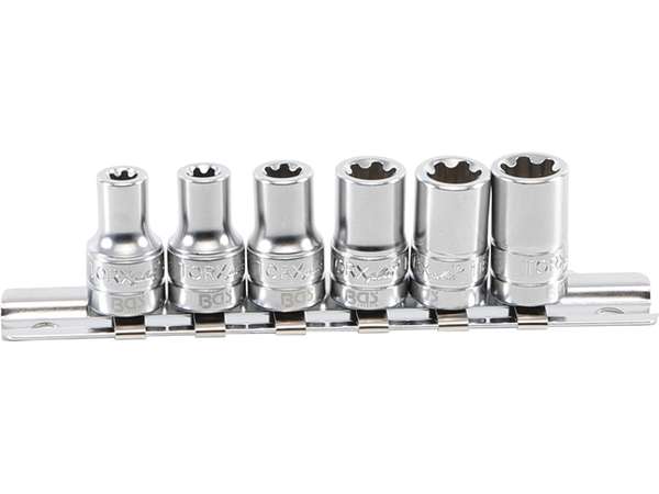 BGS Technic BGS 9588 Nástrčné hlavice 1/4" pro Torx Plus 6EP ÷ 12EP (Sada 6 dílů)