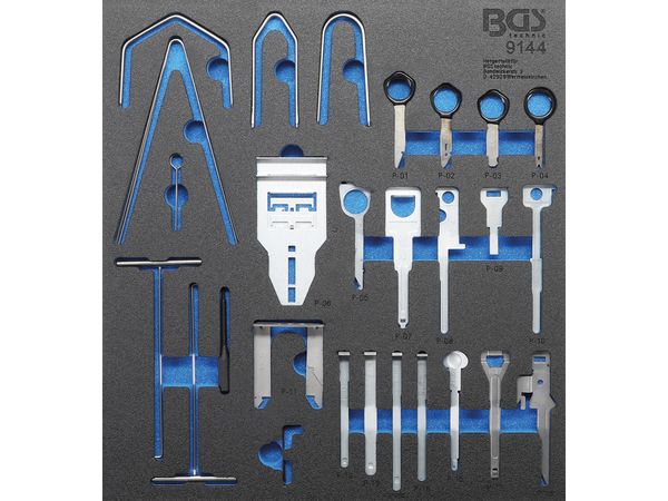 BGS Technic BGS 9144 Nářadí a přípravky pro demontáž rádia. Sada 52 dílů