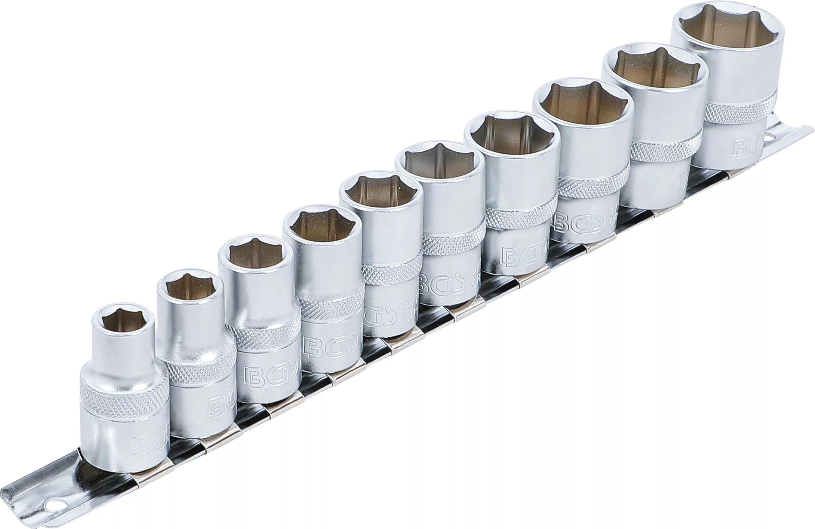 BGS Technic BGS 9113 Hlavice nástrčné 1/2" 6hranné 3/8 ÷ 15/16", palcové (Sada 10 dílů)