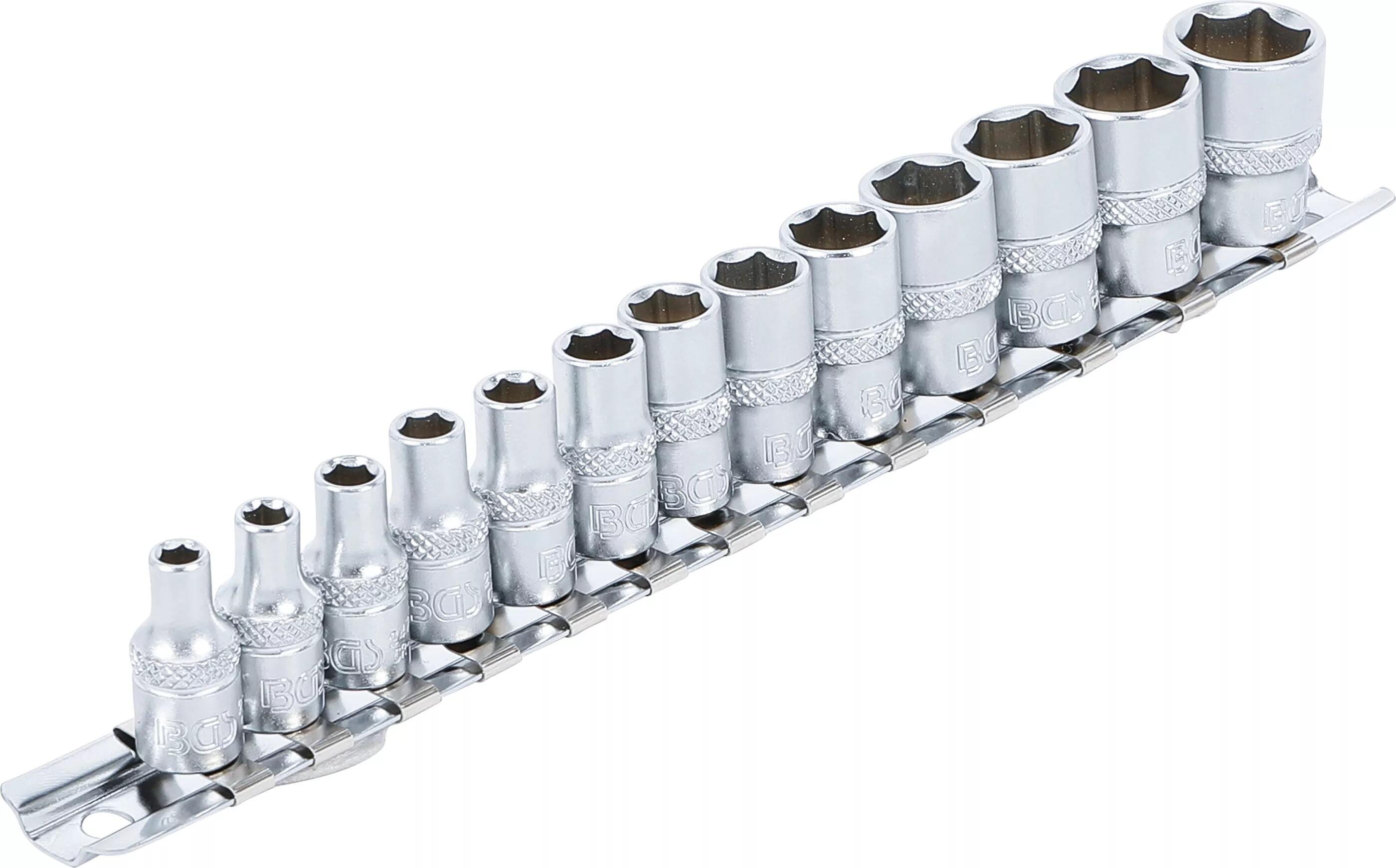 BGS Technic BGS 9102 Nástrčné hlavice 1/4" 6hranné 4 ÷ 14 mm. Sada 13 dílů