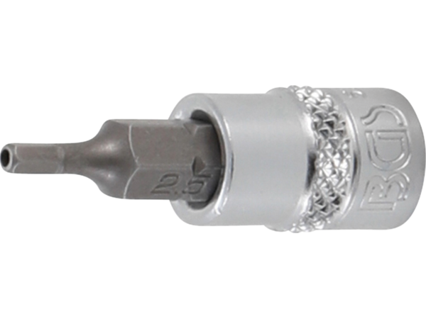 BGS Technic BGS 5156-2-5 Hlavice zástrčná 1/4" 6hran 2,5 mm s vrtáním