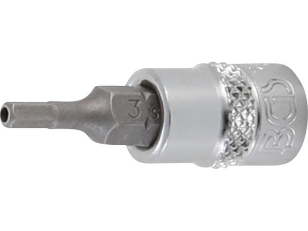 BGS Technic BGS 5156-3 Hlavice zástrčná 1/4" 6hran 3 mm s vrtáním
