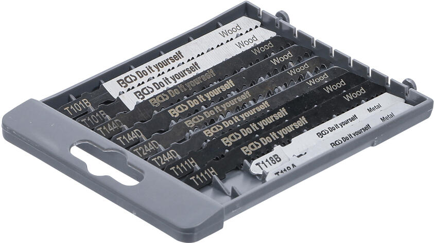 BGS Technic BGS 50355 Listy pilové do přímočaré pily 76 a 100 mm, sada 10 dílů