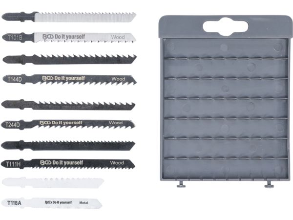 BGS Technic BGS 50355 Listy pilové do přímočaré pily 76 a 100 mm, sada 10 dílů
