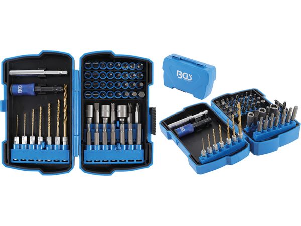 BGS Technic BGS 4811 Sada bitů, vrtáků a hlavic 1/4" (55 dílů v kufru)