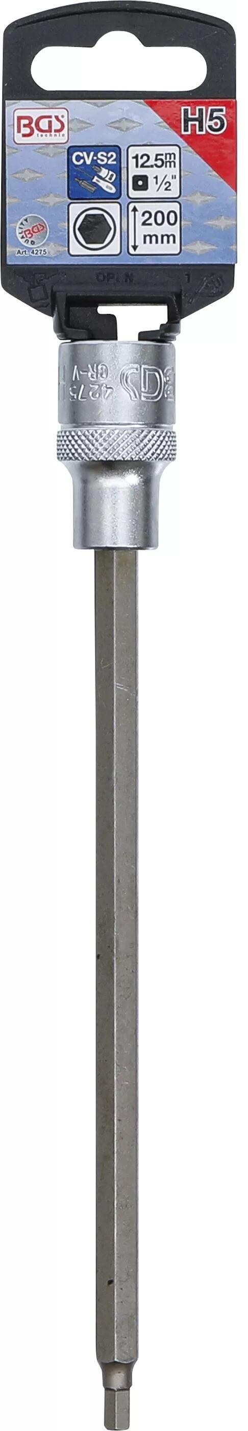 BGS Technic BGS 4275 Zástrčná hlavice 1/2" inbus 5x200 mm S2