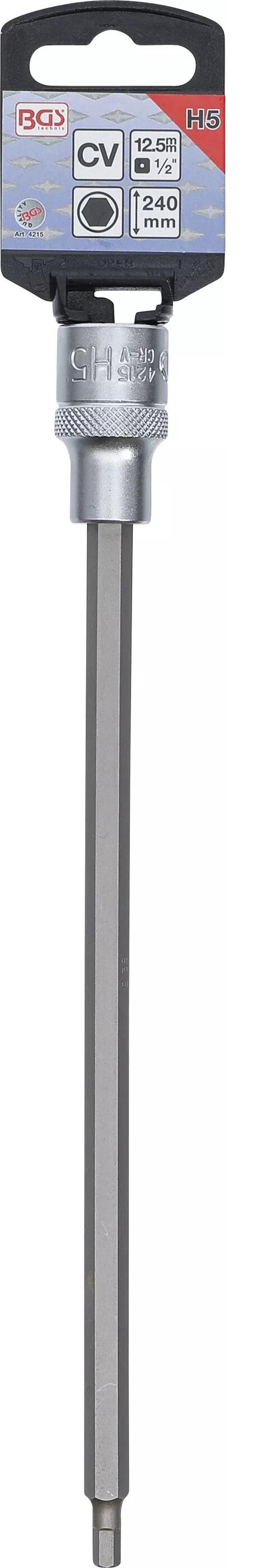 BGS Technic BGS 4215 Zástrčná hlavice 1/2" inbus 5x240 mm S2