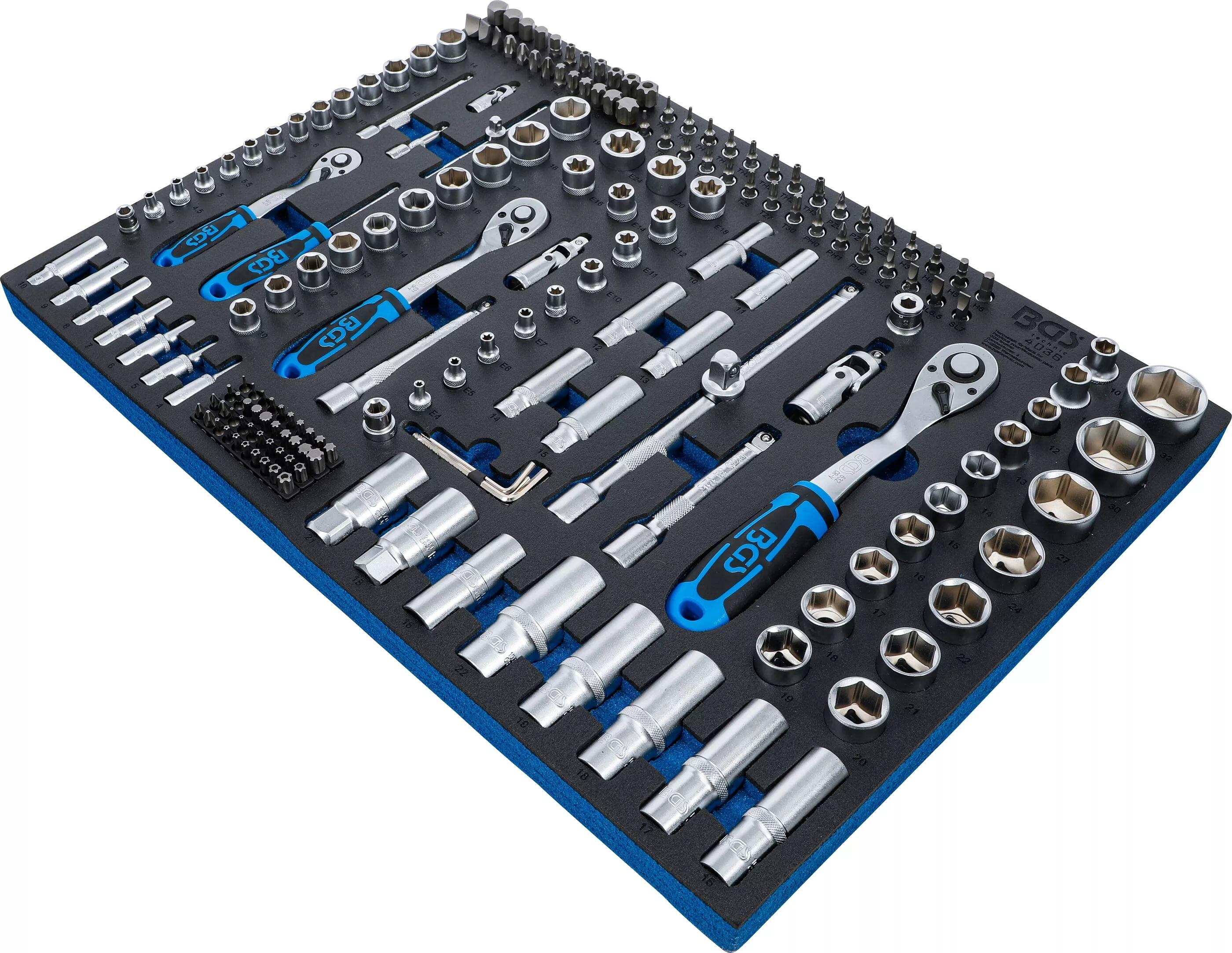 BGS Technic BGS 4036 Gola sada 1/4″-3/8″-1/2″ – 4 ÷ 32 mm (192 dílů)