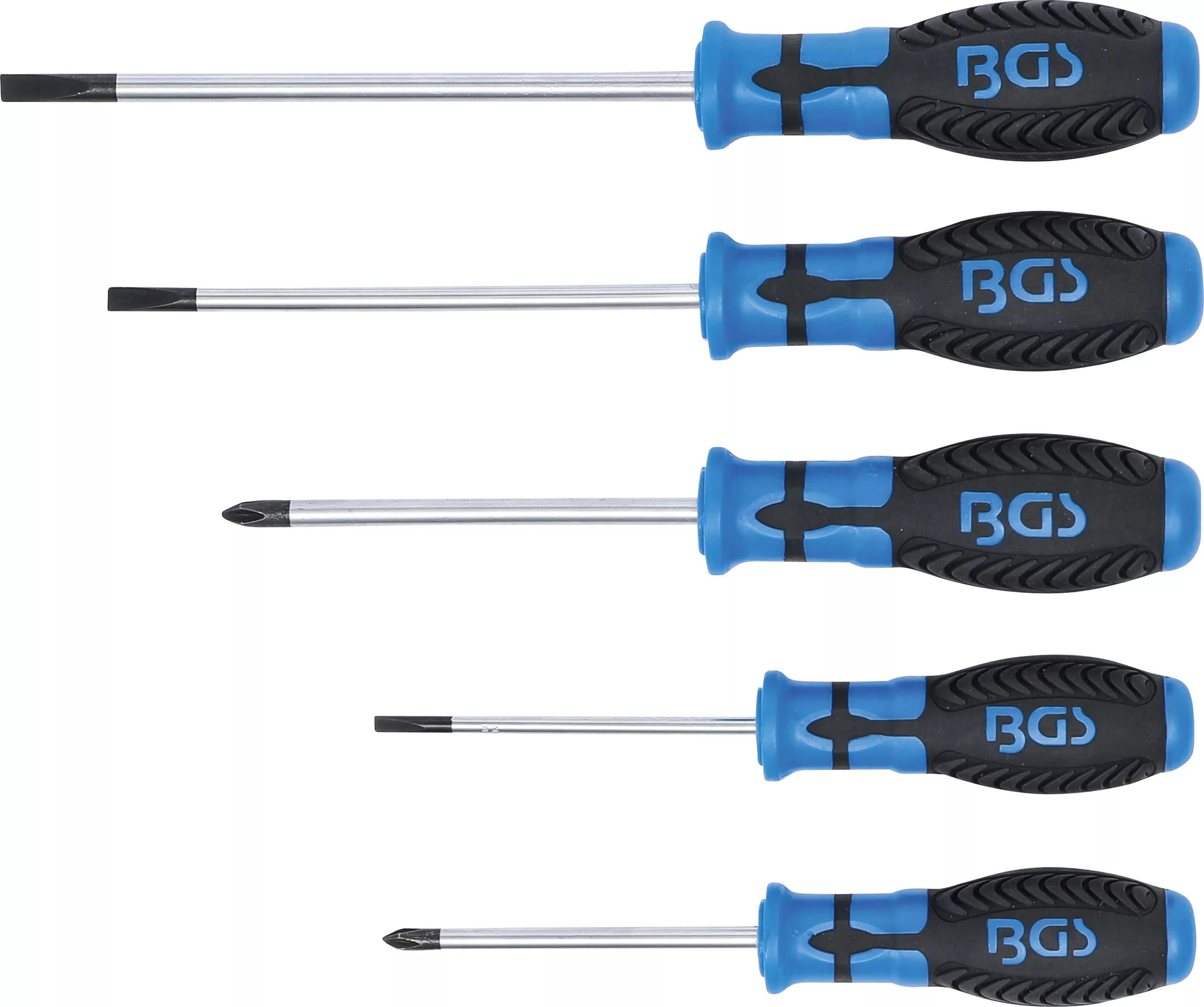 BGS Technic BGS 7943 Šroubováky ploché a křížové. Sada 5 ks