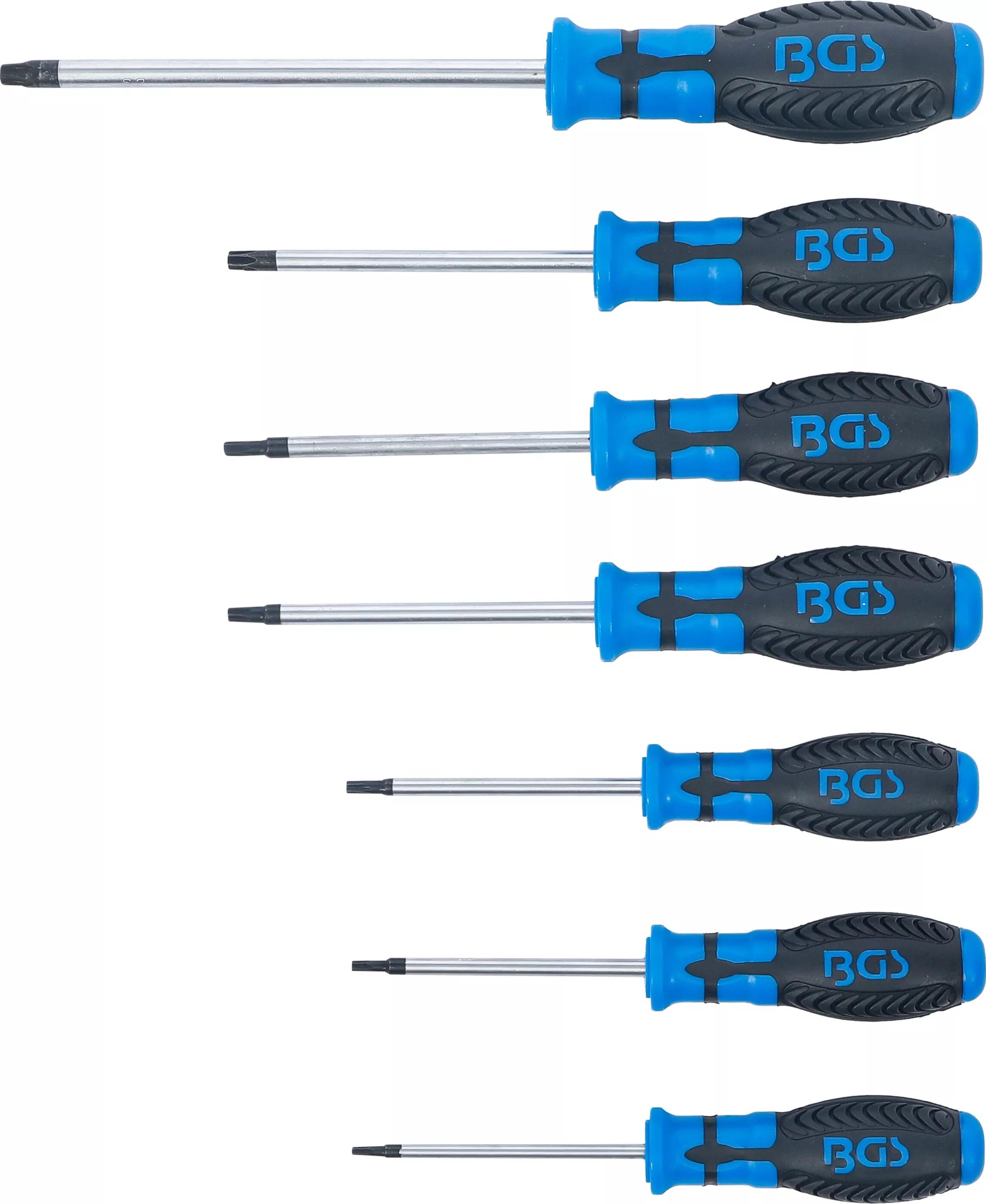 BGS Technic BGS 7846 Sada šroubováků T-profil (pro Torx) T10 ÷ T40 (7 dílů)