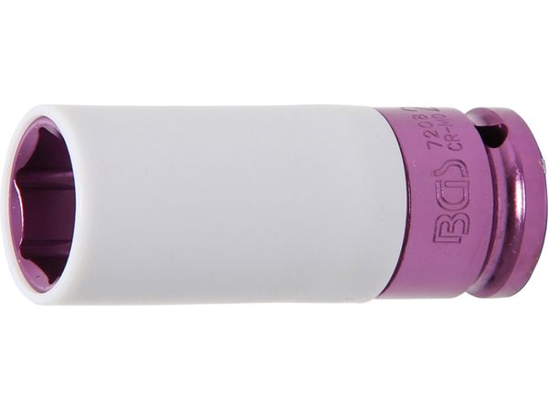 BGS Technic BGS 7208 Nástrčná hlavice 1/2" OK 22 mm, prodloužená pro Al. kola