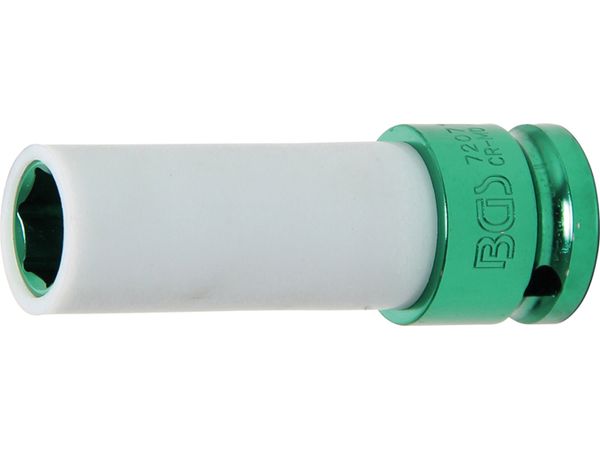 BGS Technic BGS 7207 Nástrčná hlavice 1/2" OK 15 mm, prodloužená pro Al. kola