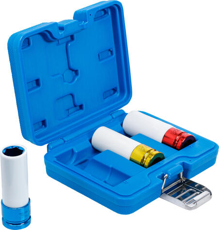 BGS Technic BGS 7200 Nástrčné hlavice 1/2" 17 ÷ 21 mm prodloužené pro Al kola. Sada 3 ks