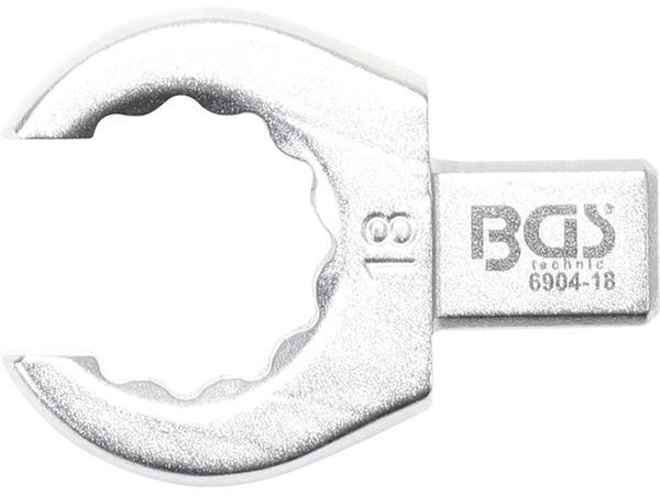 BGS Technic BGS 6904-18 Otevřený očkový klíč 17 mm, nástrčný s upínáním 9 x 12 mm
