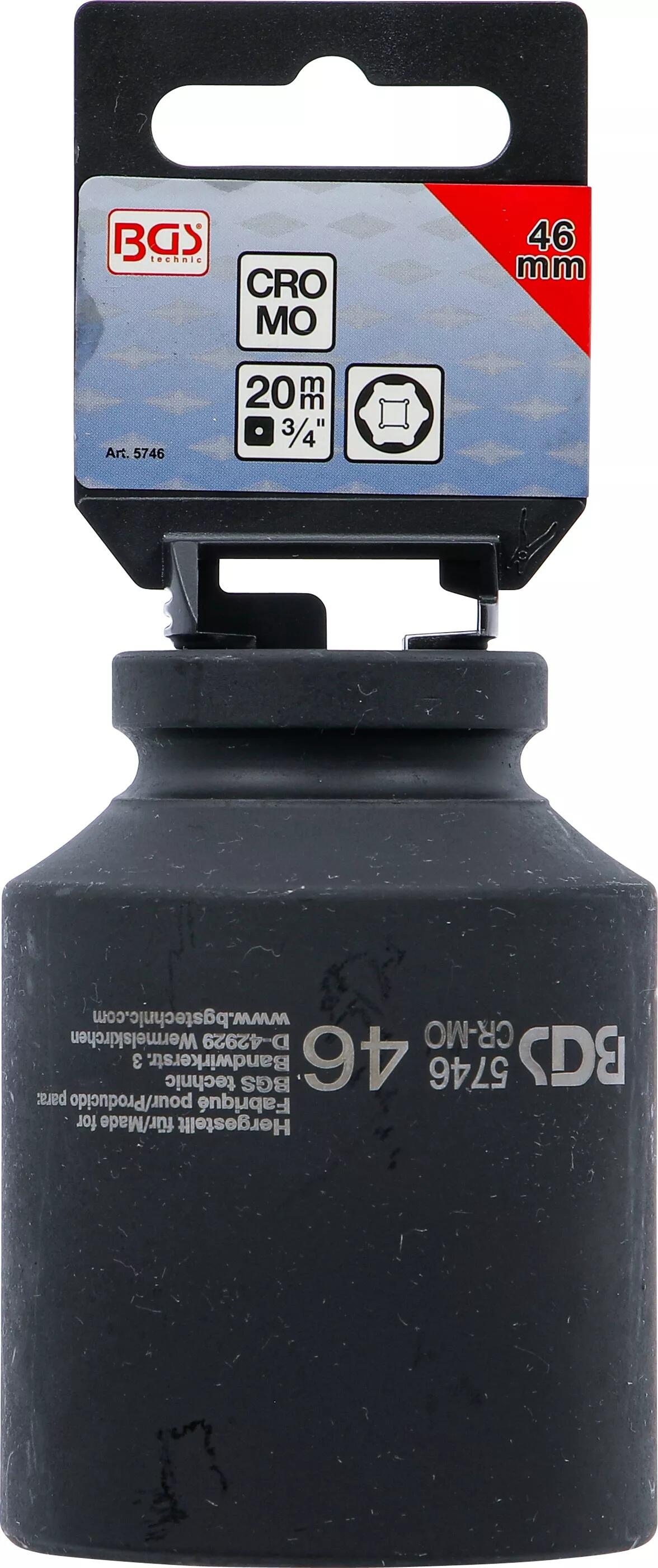 BGS Technic BGS 5746 Nástrčná hlavice 3/4" 46 mm, prodloužená, silová - Pro Torque