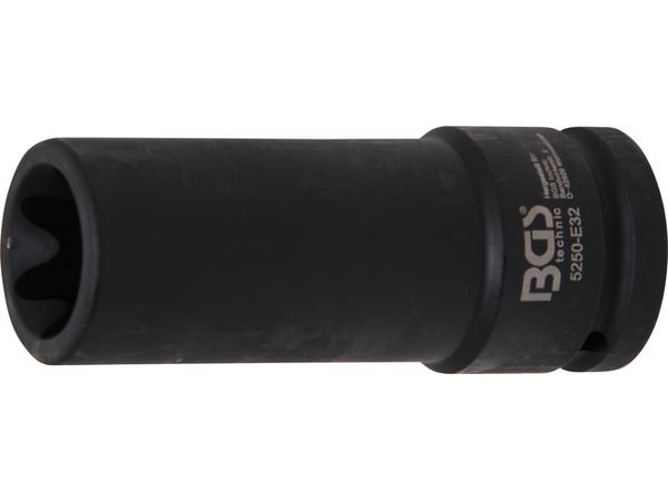 BGS Technic BGS 5250-E32 Nástrčná hlavice 3/4" E-Profil E32, prodloužená, silová