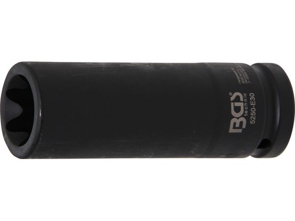 BGS Technic BGS 5250-E30 Nástrčná hlavice 3/4" E-Profil E30, prodloužená, silová