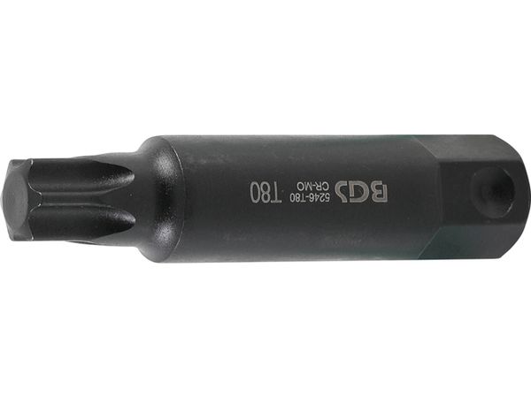 BGS Technic BGS 5246-T80 Bit šestihran 22 mm (pro Torx) T80 x 100 mm, úderový