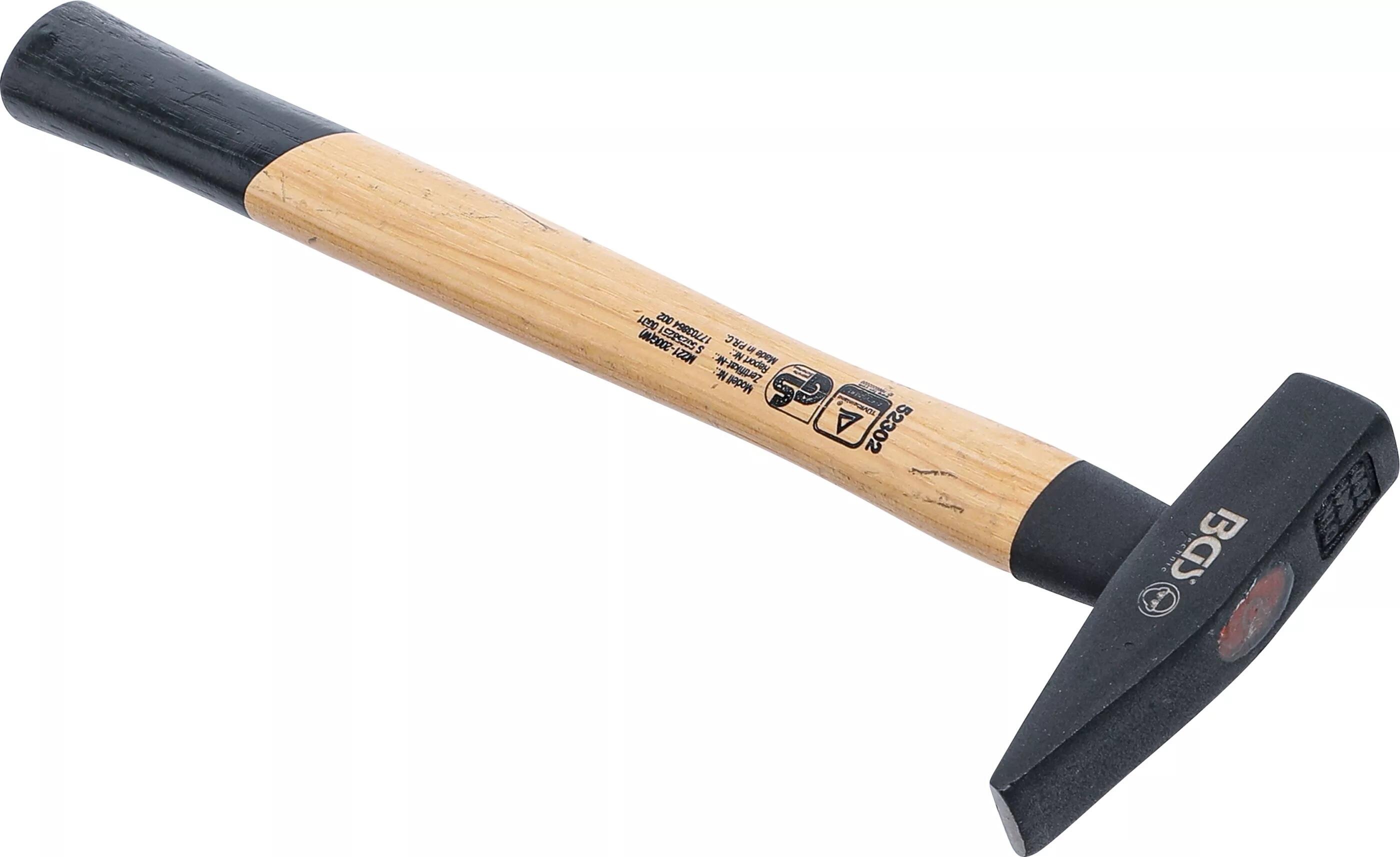 BGS Technic BGS 52302 Zámečnické kladivo 200 g dřevěná (hickory) rukojeť, TÜV-GS