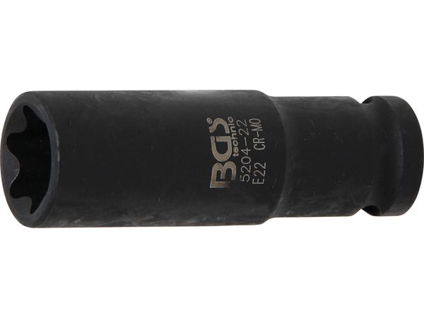 BGS Technic BGS 5204-22 Nástrčná hlavice 1/2" E-Profil E22, prodloužená, silová
