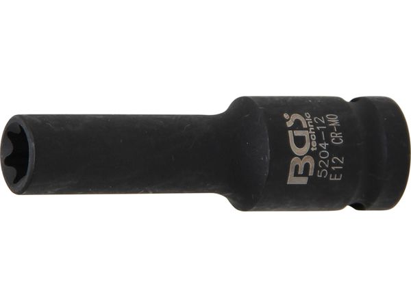 BGS Technic BGS 5204-12 Nástrčná hlavice 1/2" E-Profil E12, prodloužená, silová