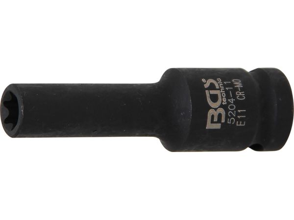 BGS Technic BGS 5204-11 Nástrčná hlavice 1/2" E-Profil E11, prodloužená, silová