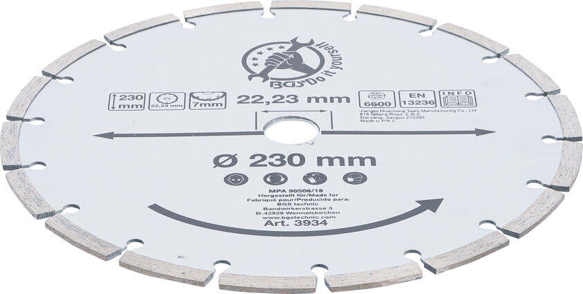BGS Technic BGS 3934 Diamantový kotouč segmentový, průměr 230 mm