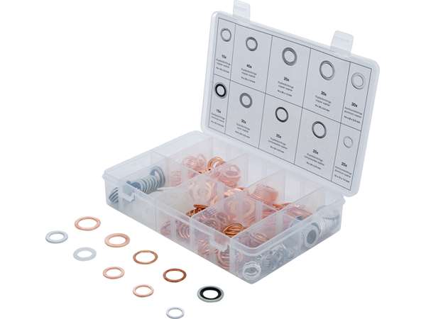 BGS Technic BGS 85225 Souprava těsnicích kroužků měď, hliník, nylon (250 dílů)