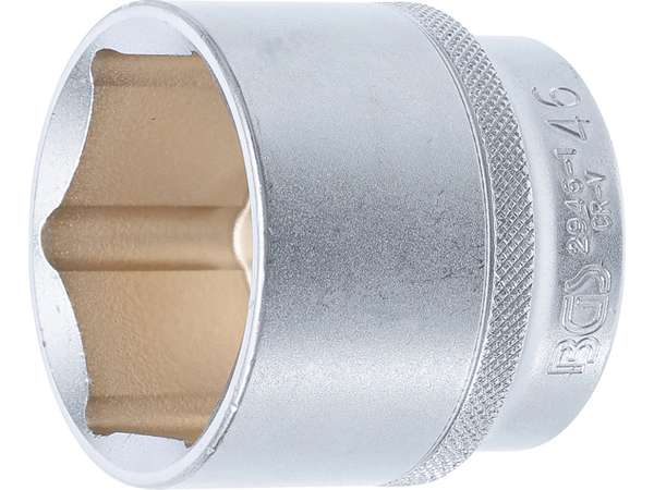 BGS Technic BGS 2946-1 Nástrčná hlavice šestihranná s rýhováním 12,5 mm (1/2") 46 mm