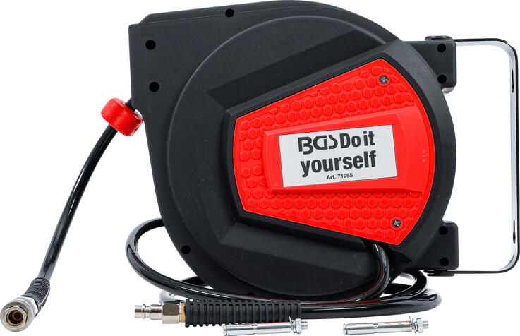 BGS Technic BGS 71055 Hadice pneumatická s automatickou navíječkou 10 m + 1,5 m