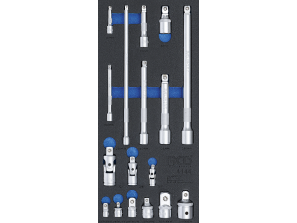 BGS Technic BGS 4144 Nástavce, adaptéry a klouby. Sada 17 dílů