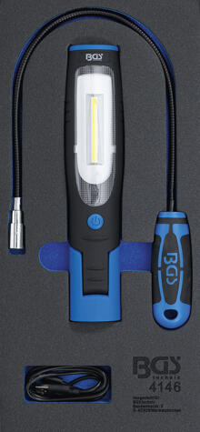 BGS Technic BGS 4146 Ruční lampa a lampa s magnetem Sada 3 díly